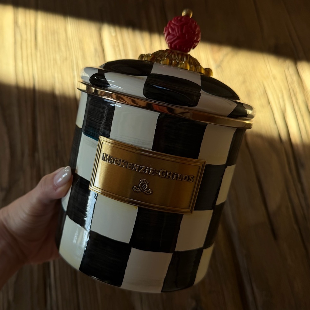 MacKenzie-Childs Courtly Check Small Canister – Like New